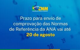 Imagem da notícia Prazo para envio de comprovação das Normas de Referência da ANA vai até 20 de agosto